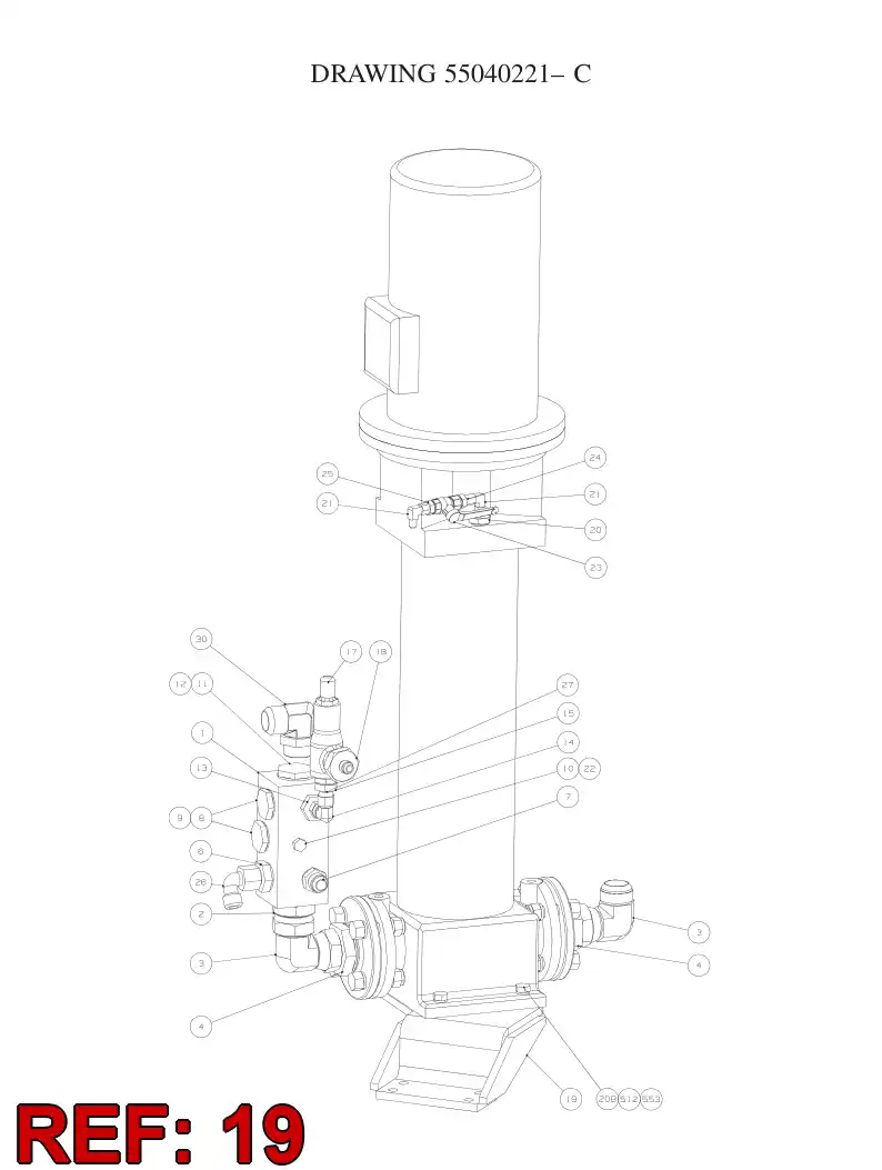 55070800 550 708 00 BRACKET - Sandvik Technical Drawing