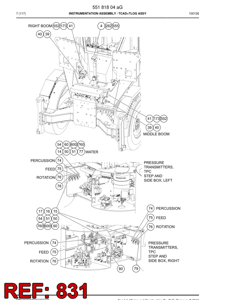 55070952d 550 709 52d Memory device - Sandvik Technical Drawing