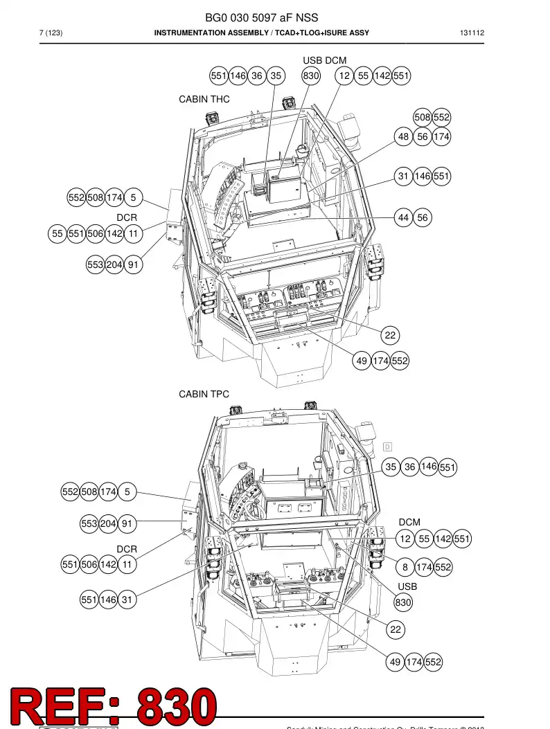 55070952e 550 709 52e Memory Device - Sandvik Technical Drawing