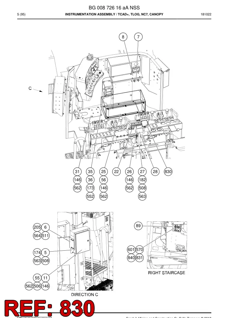 55070952f 550 709 52f DISPOSITIVO DE MEMORIA - Sandvik Technical Drawing