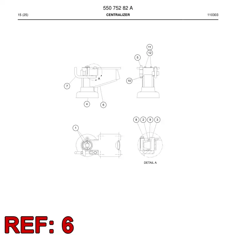 55071038 550 710 38 Frame - Sandvik Technical Drawing