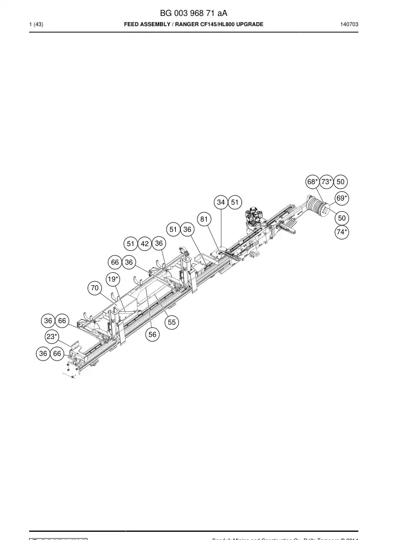 55071064b 550 710 64b Support - Sandvik Technical Drawing