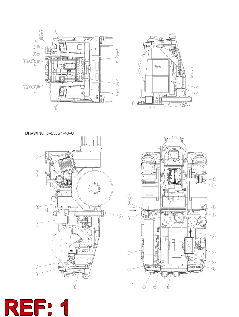 55071303 550 713 03 CABLE REEL ASSEMBLY - Sandvik Technical Drawing