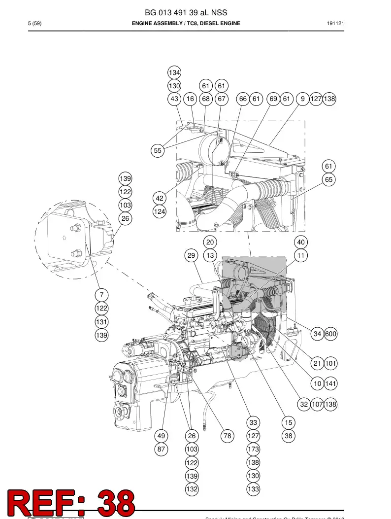 55071407 550 714 07 Connecting Piece - Sandvik Technical Drawing