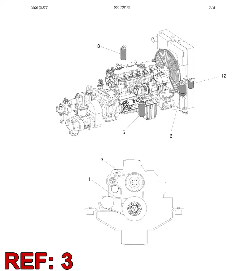 55071450 550 714 50 VEE-BELT SET - Sandvik Technical Drawing