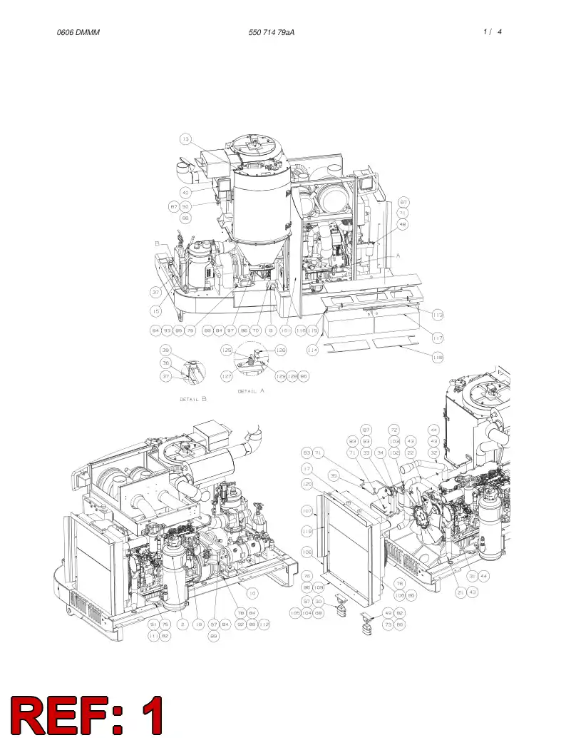 55071549 550 715 49 ENGINE ASSEMBLY - Sandvik Technical Drawing