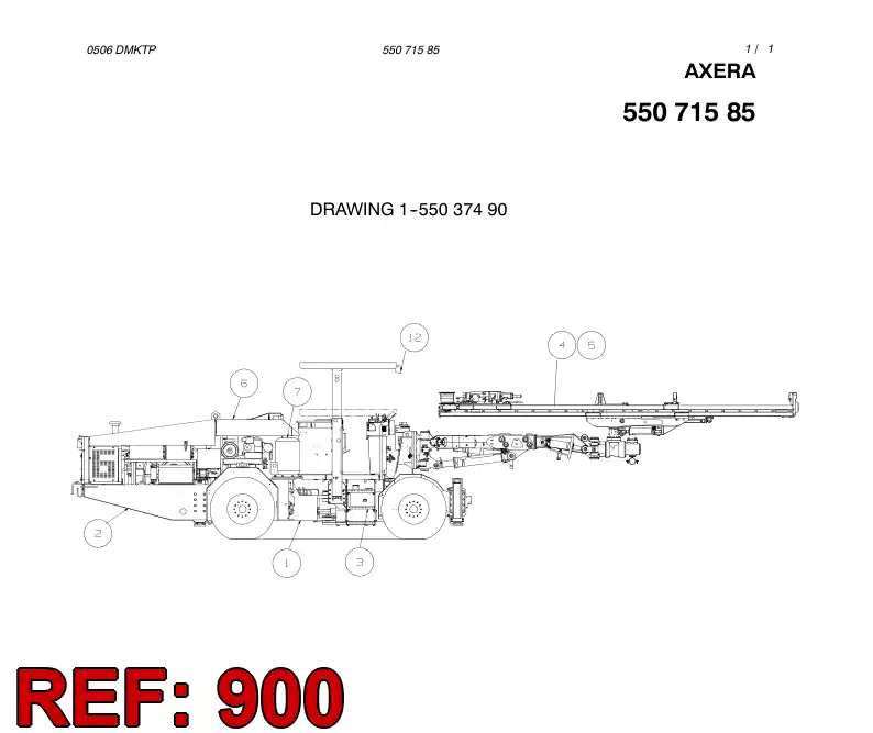 55071583 550 715 83 SEPARATE PARTS - Sandvik Technical Drawing