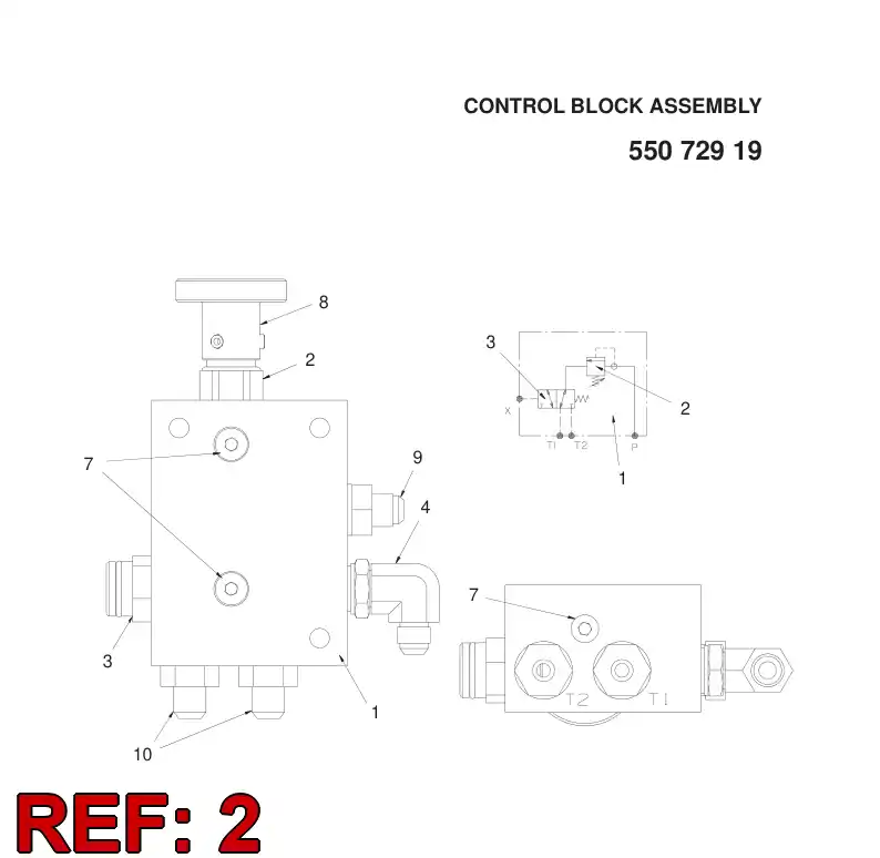 55071666 550 716 66 PRESSURE RELIEF VALVE - Sandvik Technical Drawing