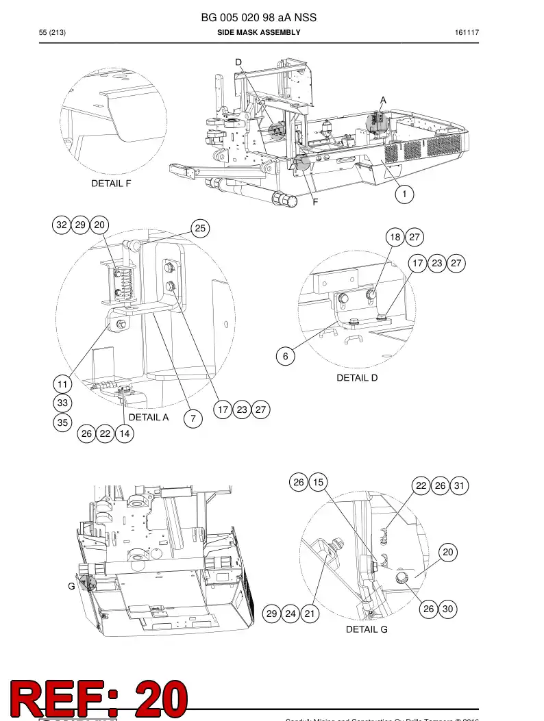 55071677a 550 716 77a Plate, Backing - Sandvik Technical Drawing
