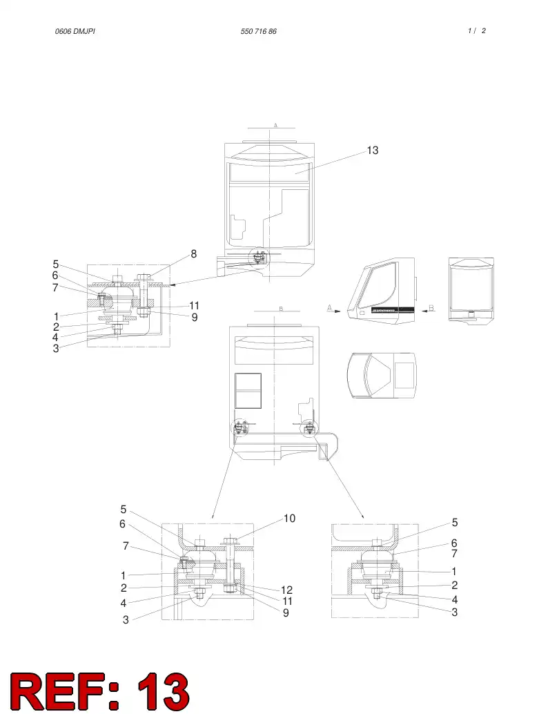 55071687 550 716 87 CABIN - Sandvik Technical Drawing