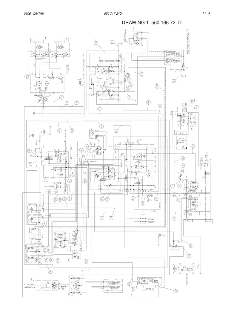 55071724D 550 717 24D HYDR. DIAGR., RECEIVER MODULE - Sandvik Technical Drawing