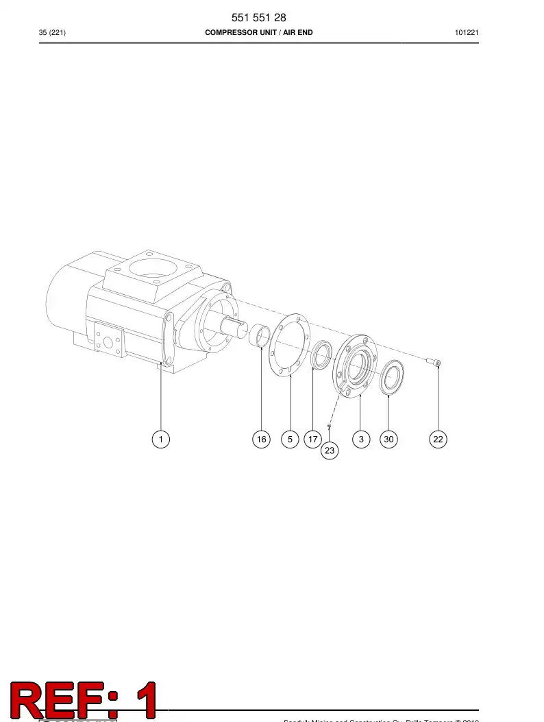 55071762 550 717 62 Compressor Unit - Sandvik Technical Drawing