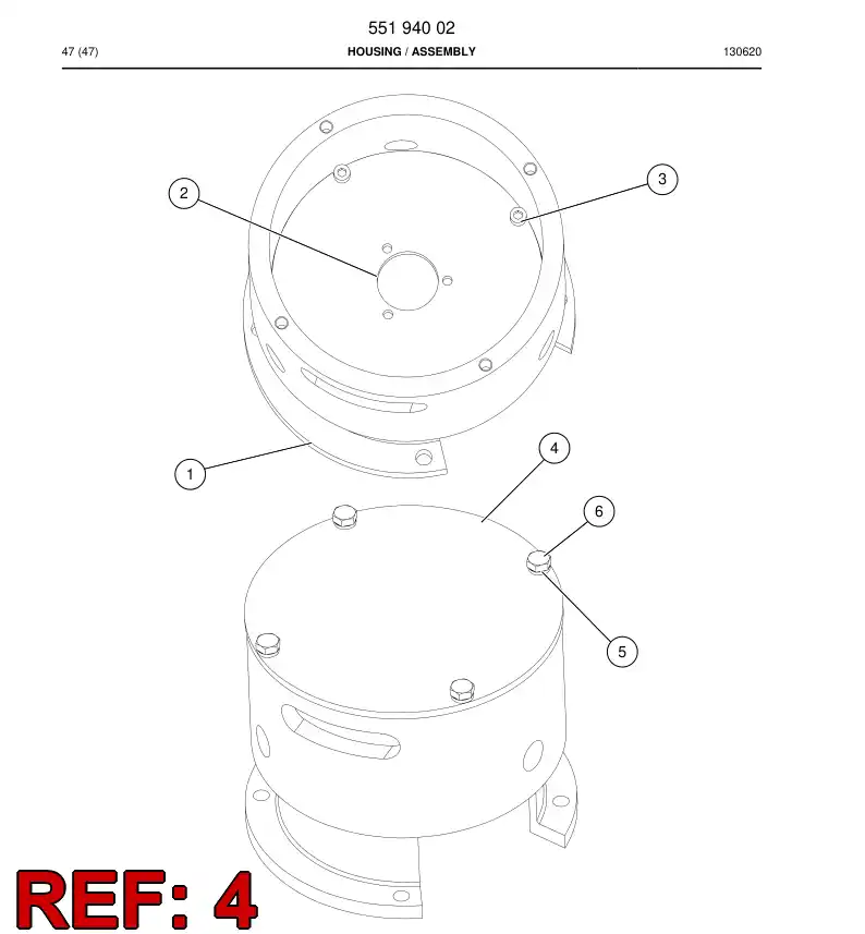 55071784a 550 717 84a Cover - Sandvik Technical Drawing