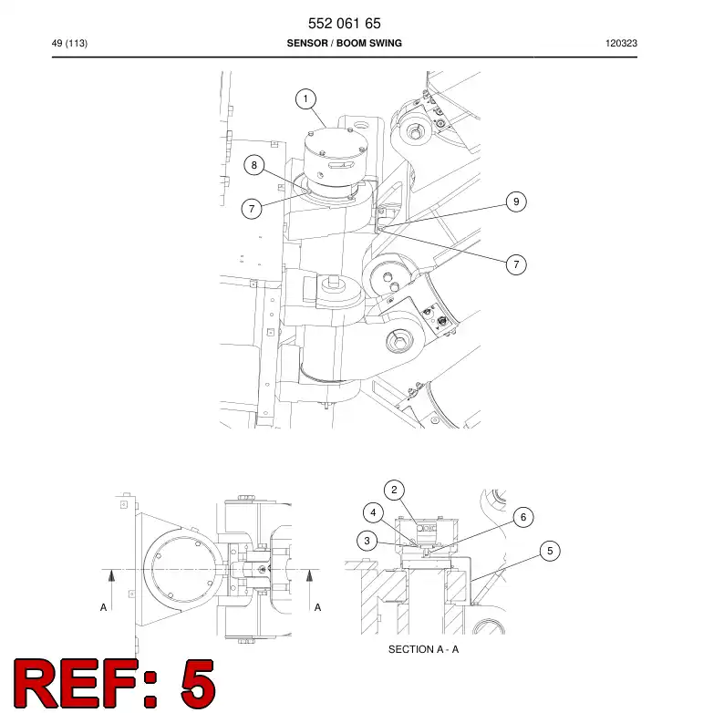 55071785 550 717 85 Lever - Sandvik Technical Drawing
