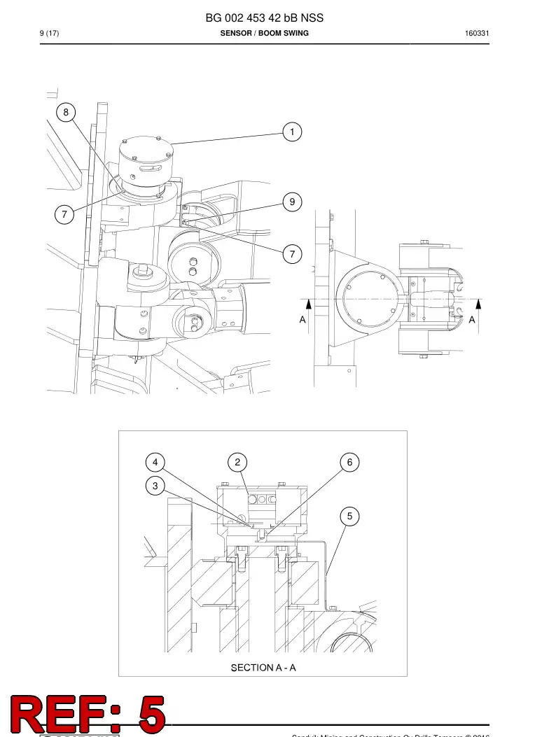 55071785a 550 717 85a Lever - Sandvik Technical Drawing