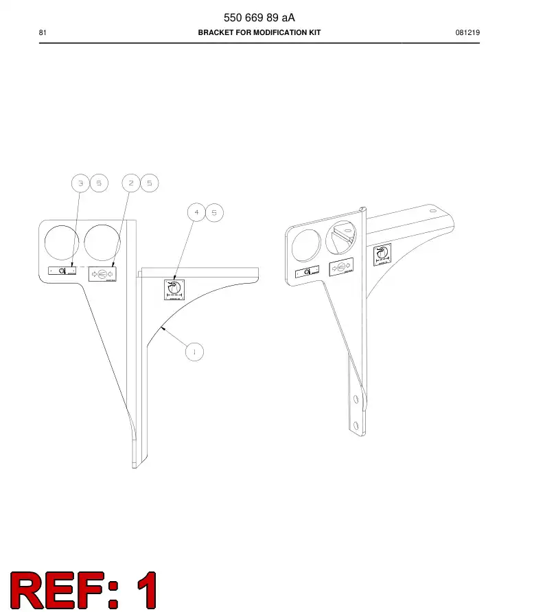 55071789 550 717 89 Bracket - Sandvik Technical Drawing