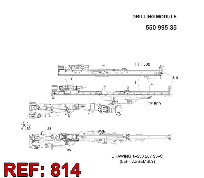 55071811 550 718 11 HOSING - Sandvik Technical Drawing