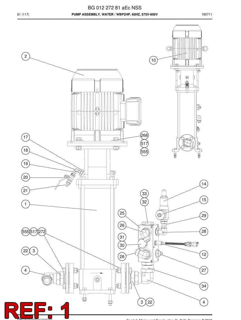 55071893 550 718 93 Water Pump, Centrifugal - Sandvik Technical Drawing