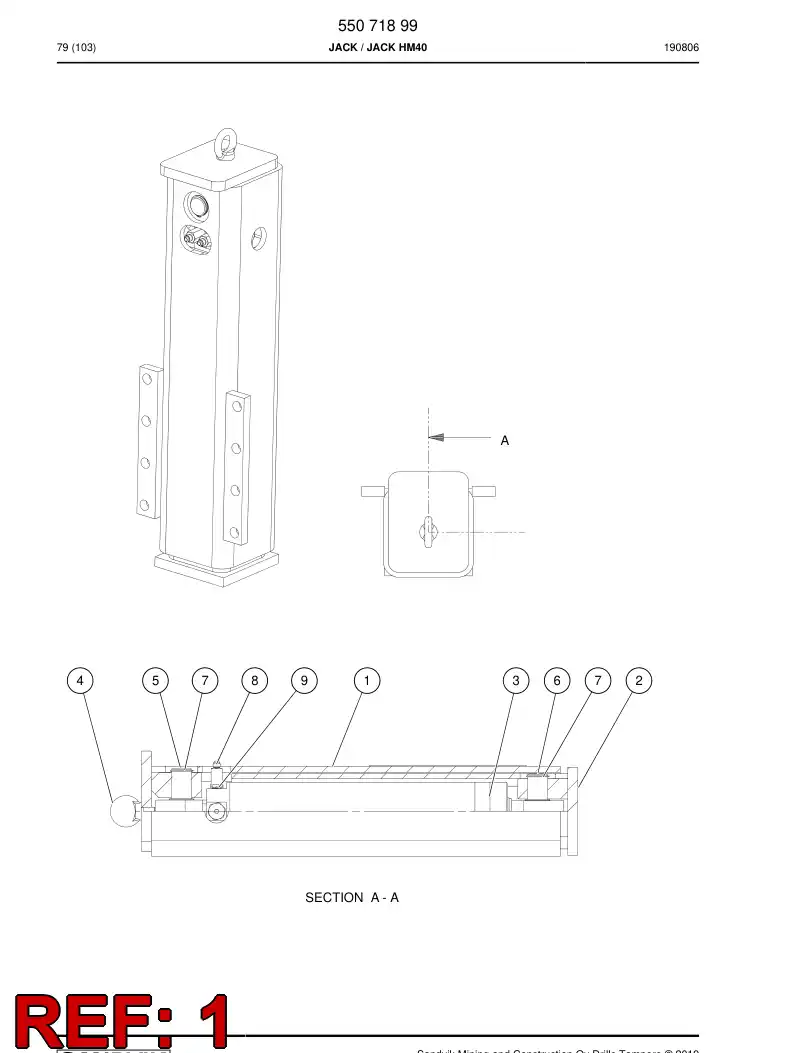 55071900 550 719 00 Outer pipe - Sandvik Technical Drawing