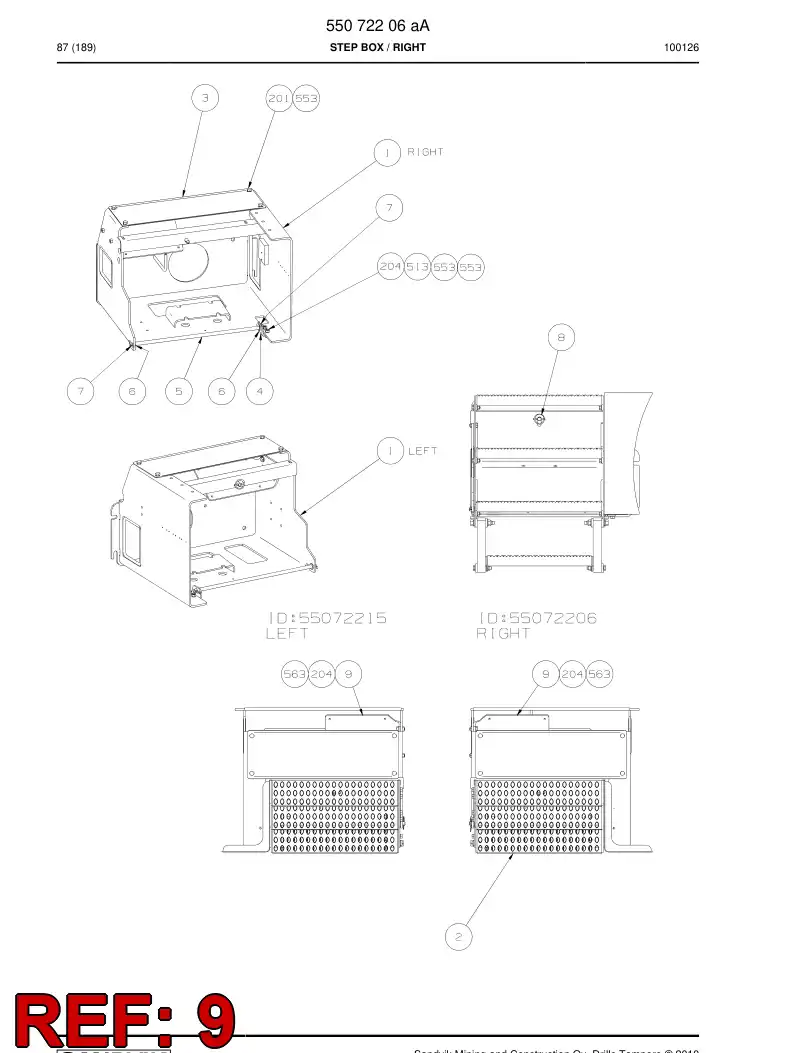 55071950a 550 719 50a Plate - Sandvik Technical Drawing