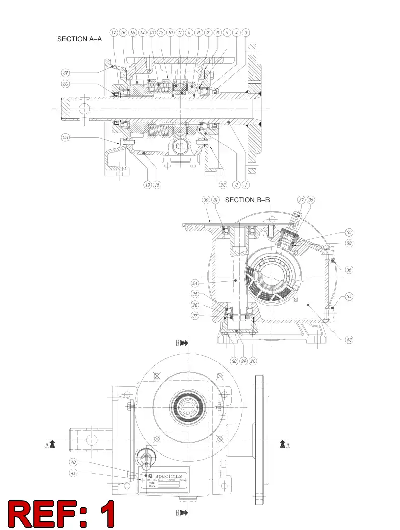 55071978 550 719 78 FLANGE - Sandvik Technical Drawing