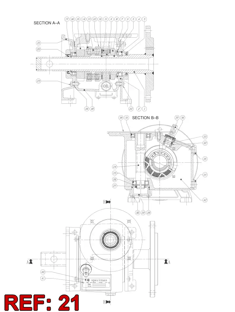 55071980 550 719 80 BACKING FRAME - Sandvik Technical Drawing