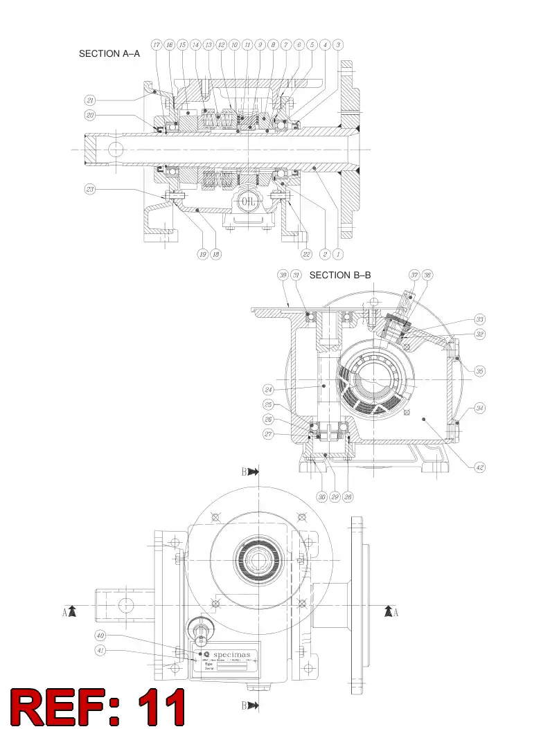 55071989 550 719 89 GEAR WHEEL - Sandvik Technical Drawing