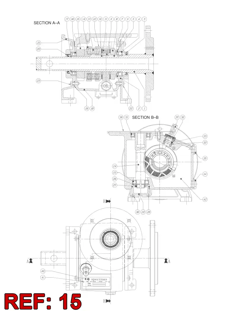 55071993 550 719 93 ADJUSTING NUT - Sandvik Technical Drawing