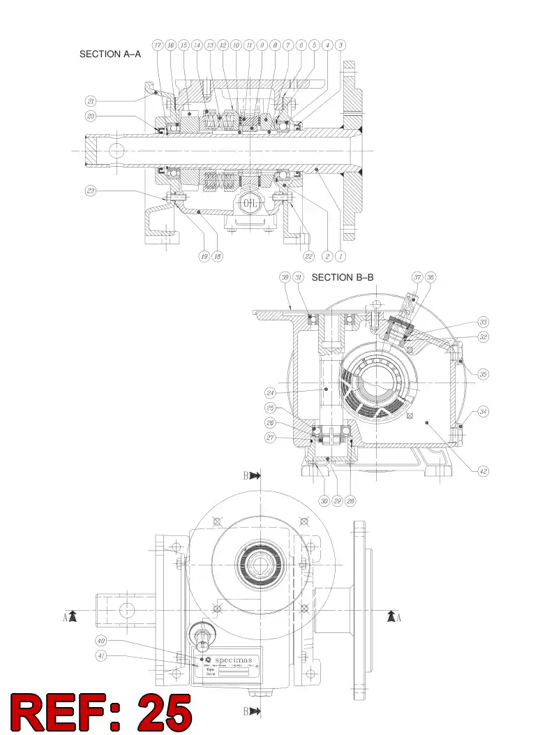 55071998 550 719 98 BEARING - Sandvik Technical Drawing