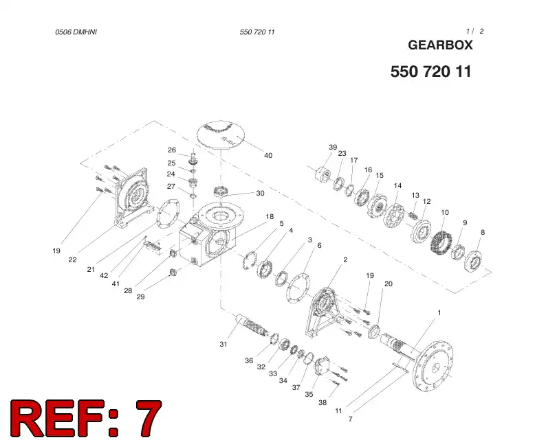 55072015 550 720 15 WEDGE KEY - Sandvik Technical Drawing