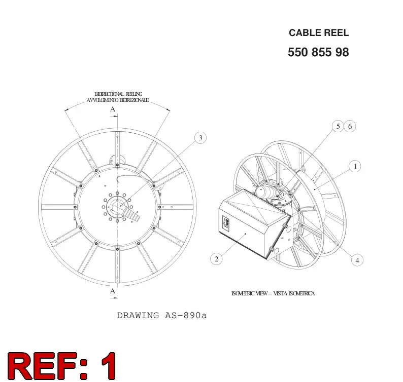 55072041 550 720 41 DRUM - Sandvik Technical Drawing