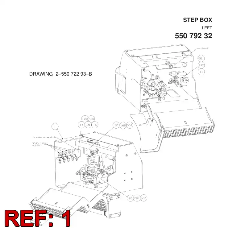 55072215 550 722 15 STEP BOX - Sandvik Technical Drawing