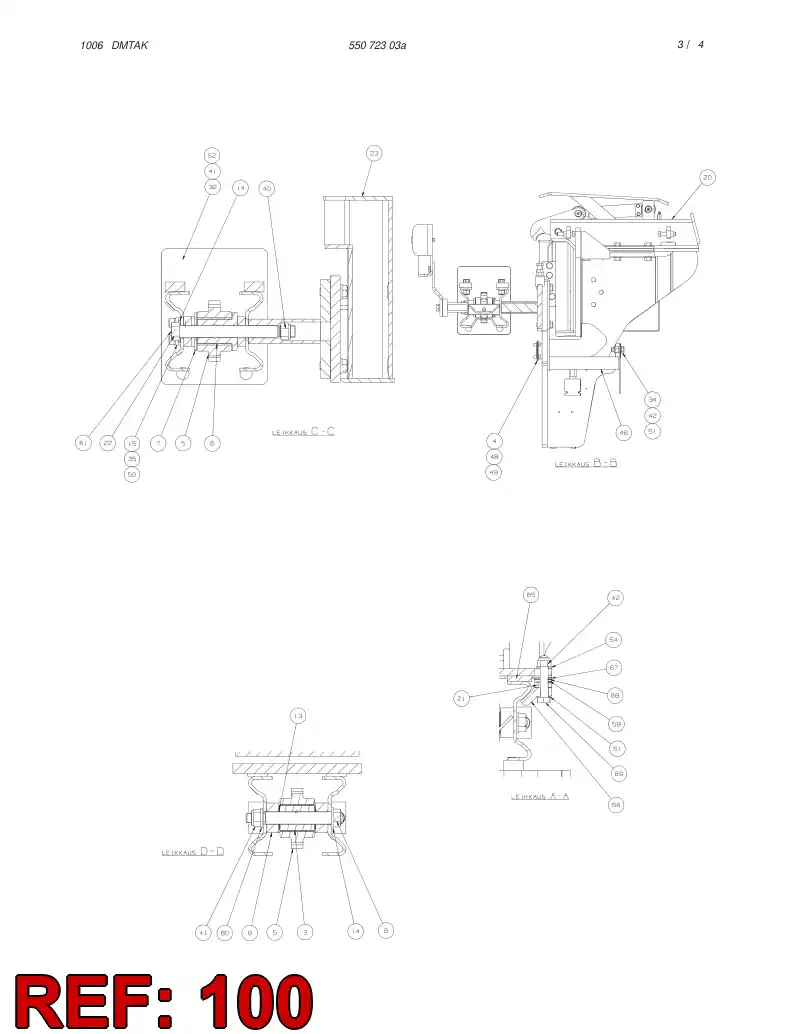55072427 550 724 27 HOSE SUPPORT ASSEMBLY - Sandvik Technical Drawing