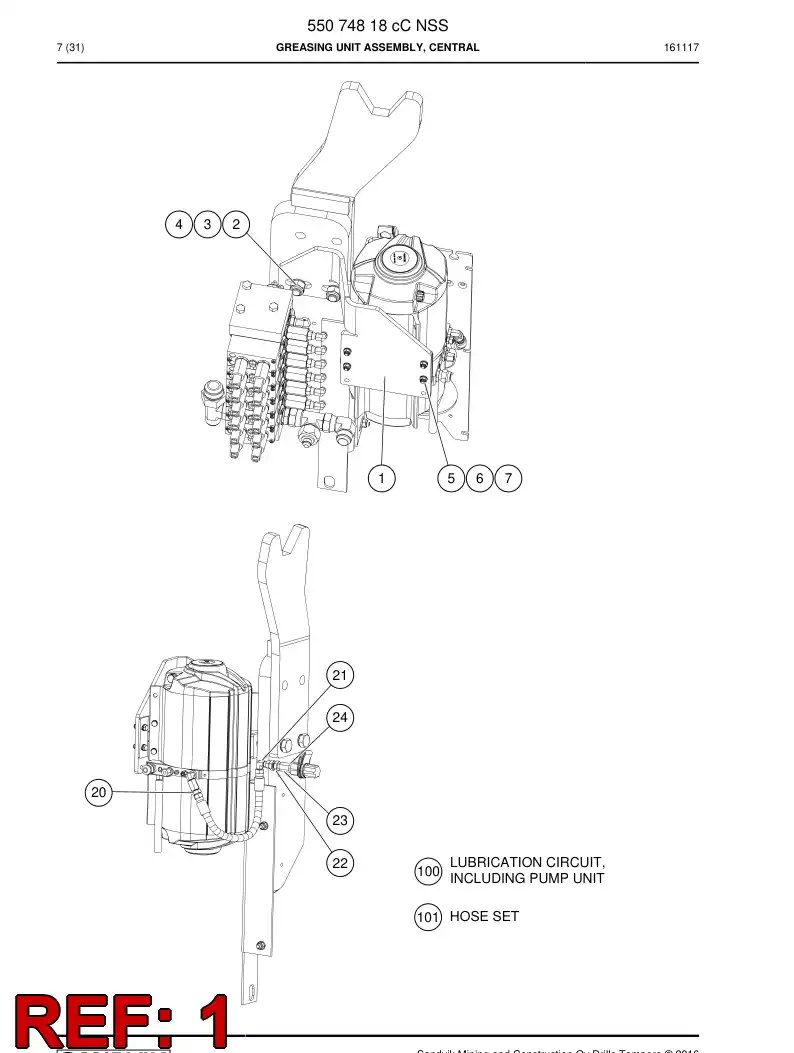 55072467d 550 724 67d Block, Supporting - Sandvik Technical Drawing