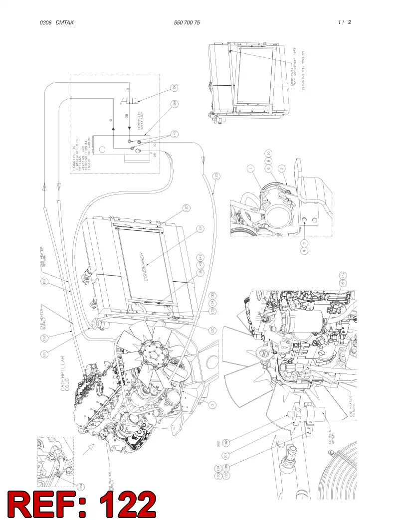 55072568 550 725 68 REFRIGERATION HOSE ASSEMBLY - Sandvik Technical Drawing