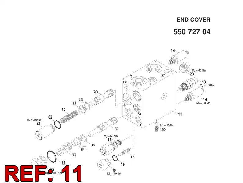 55072705 550 727 05 Section body - Sandvik Technical Drawing