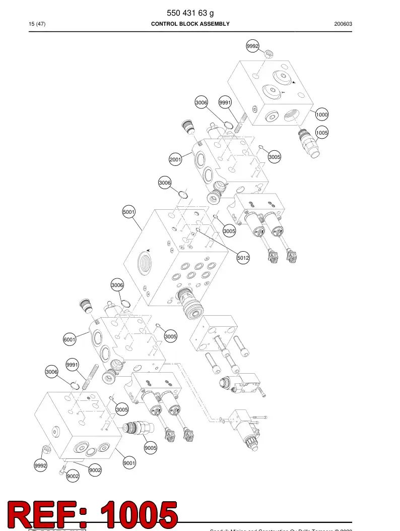 55072713c 550 727 13c Valve, Pressure Relief - Sandvik Technical Drawing