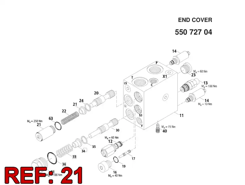 55072739 550 727 39 Plug - Sandvik Technical Drawing