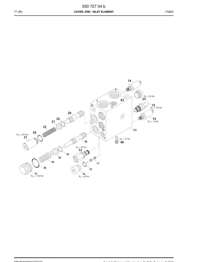 55072754a 550 727 54a Washer - Sandvik Technical Drawing