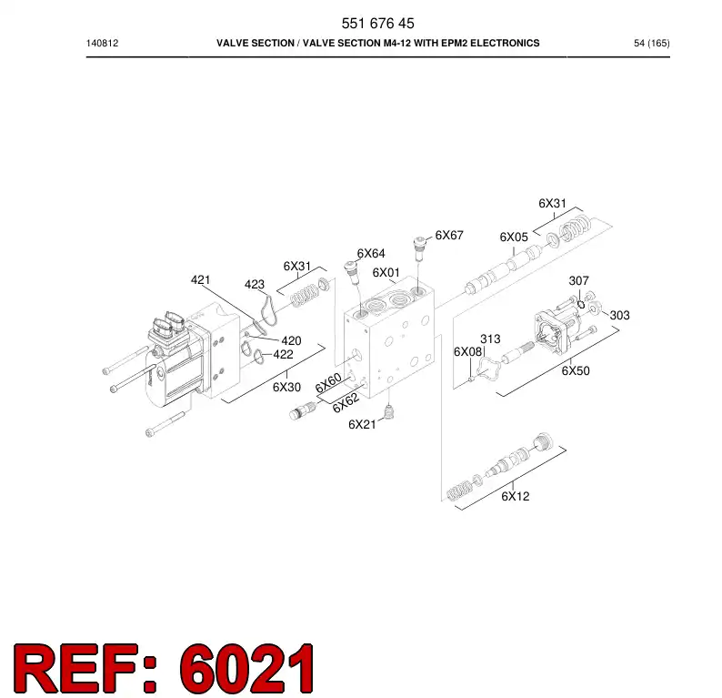 55072757 550 727 57 Valve, Shuttle - Sandvik Technical Drawing