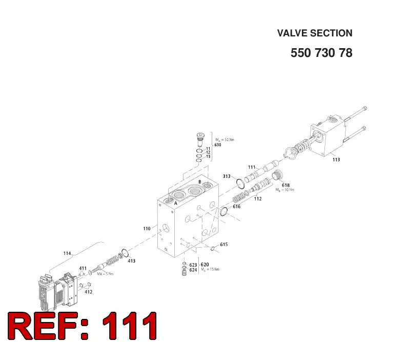 55072765 550 727 65 SPOOL - Sandvik Technical Drawing