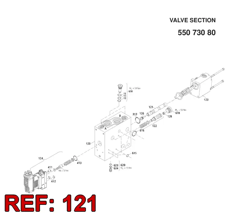 55072772 550 727 72 SPOOL - Sandvik Technical Drawing