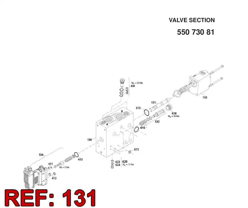 55072780 550 727 80 SPOOL - Sandvik Technical Drawing