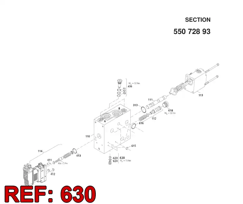 55072782 550 727 82 PLUG - Sandvik Technical Drawing