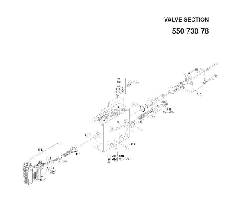 55072795 550 727 95 O-ring - Sandvik Technical Drawing
