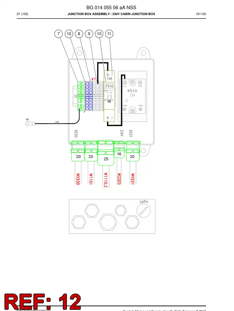 55072948a 550 729 48a Relay - Sandvik Technical Drawing