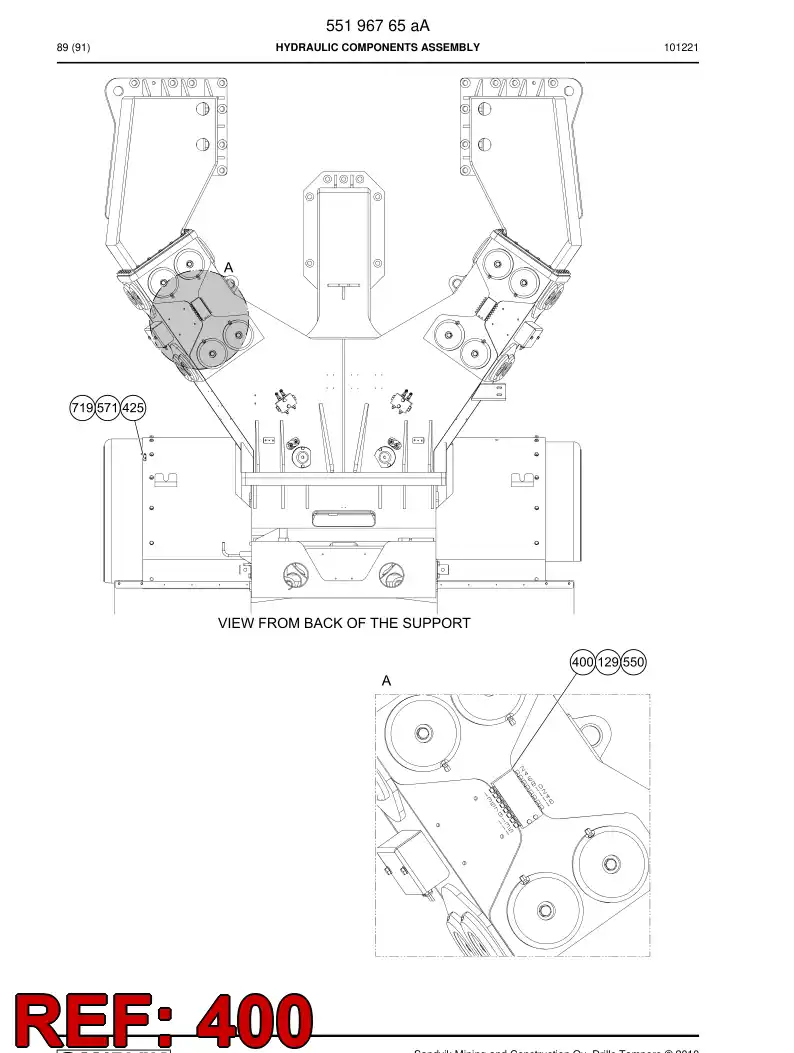 55073007 550 730 07 Distributor - Sandvik Technical Drawing