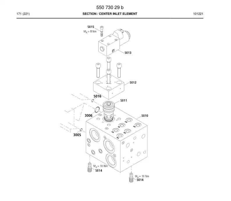 55073030 550 730 30 Section body - Sandvik Technical Drawing