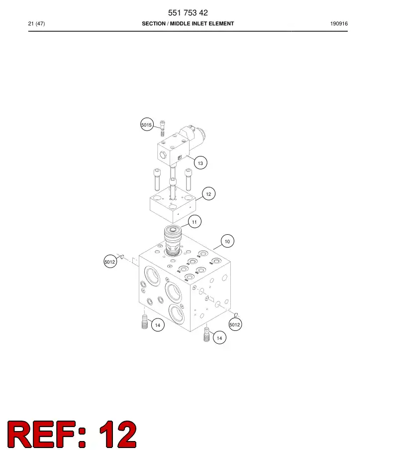 55073035a 550 730 35a Plate - Sandvik Technical Drawing