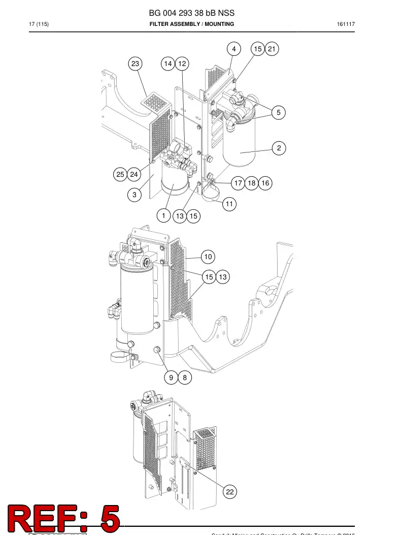 55073044 550 730 44 Straight thread elbow - Sandvik Technical Drawing